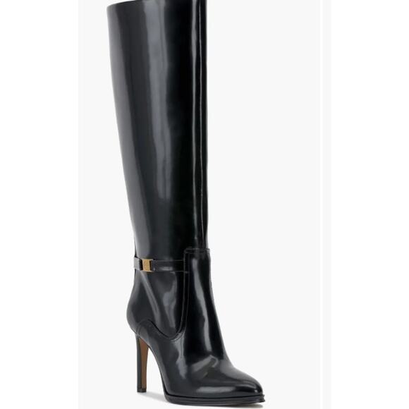 Skylie Knee High Boot (Women) Vince Camuto SIZE 5.5 M Wide Calf BLACK NEW - Picture 1 of 10